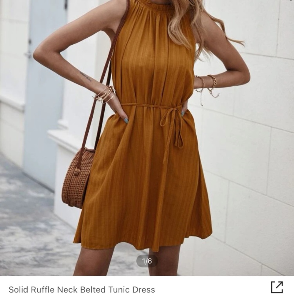 SHEIN gold dress